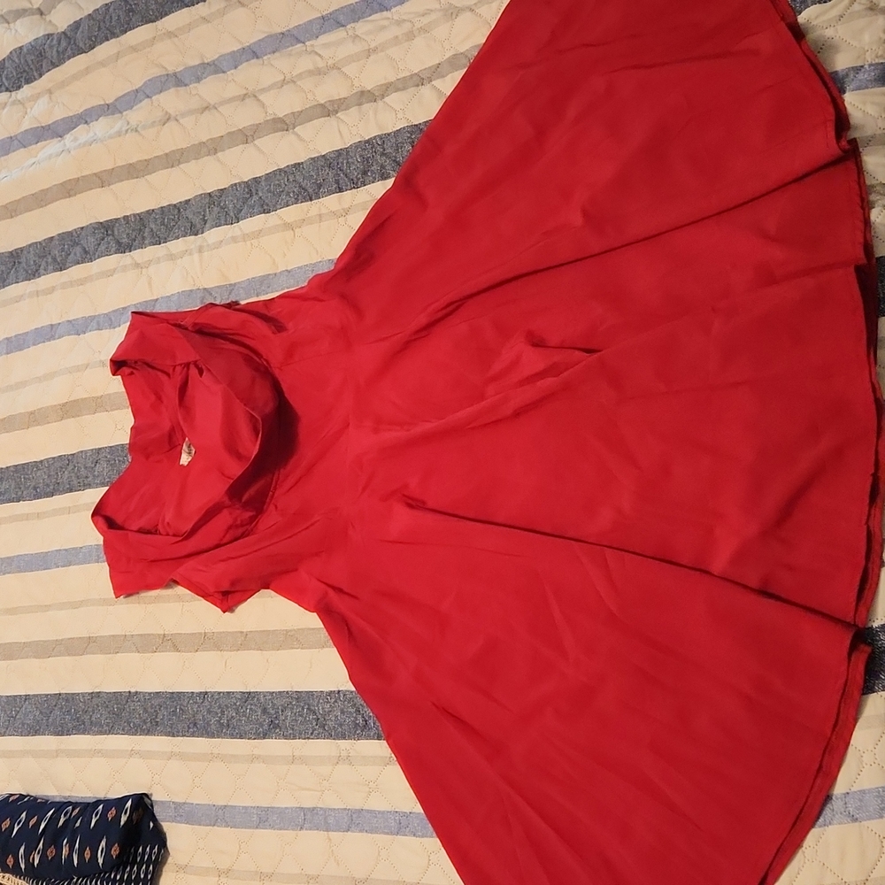 Red swing dress